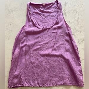 J. Crew Womens 100% silk purple tank top size 10